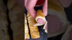 ROLLITOS DE HOJALDRE RELLENOS en FREIDORA DE AIRE 😍👩‍🍳, receta super rápida y sencilla #airfryer