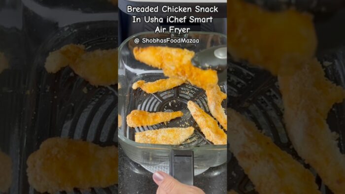 Recetas para freidora de aire | Bocadillo de pollo empanizado en freidora de aire inteligente Ush…