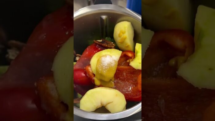 Salade de brocoli 🥦 poivrons 🌶️ et pommes 🍎 recette cookidoo. #thermomix #food #shorts