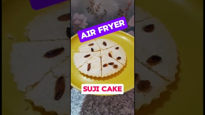 Simple Air Fryer Suji Cake Recipe || How to Bake cake in a Air Fryer || #shorts #airfryerrecipes