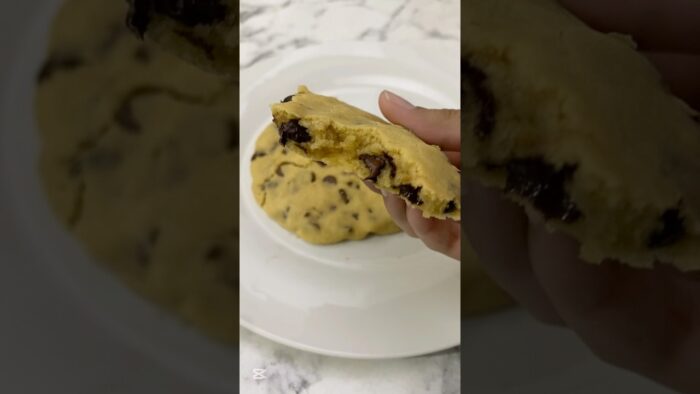 Single serve cookie recipe in airfryer ✨🍪#baking #bakingtherapy #fyp #ytshorts #cookies #trending