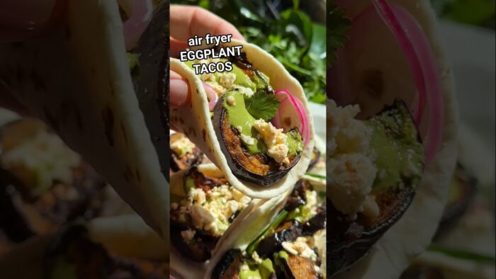 Smoky Eggplant Tacos (Air Fryer Recipe) 🍆🔥
