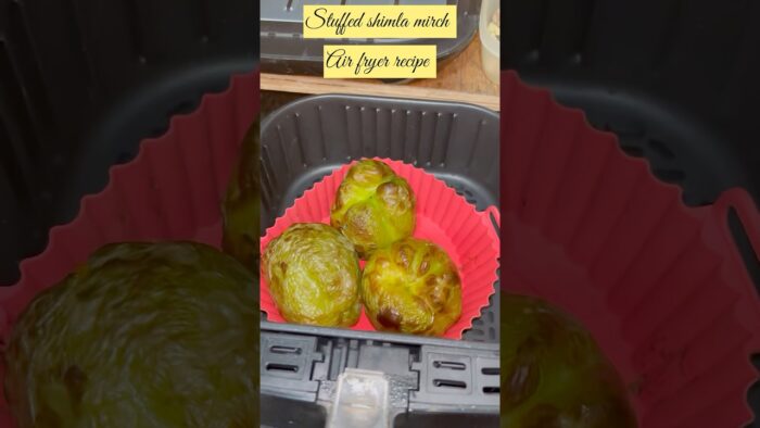 Stuffed shimla mirch recipe!! Air fryer recipe!! #airfryerrecipes #youtubeshorts #shortvideo