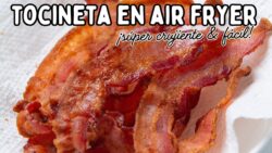 🥓 TOCINETA CRUJIENTE EN FREIDORA DE AIRE | ¡Súper Fácil & en 10 Minutos!