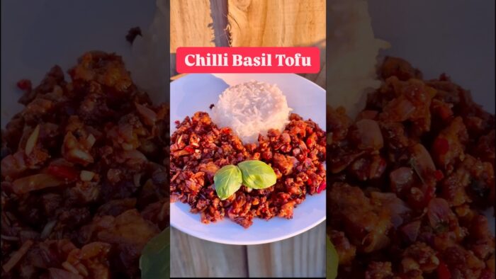 This Air Fryer Chilli Basil Tofu is the ultimate plant-based protein fix! #vegan #recipe #foryou