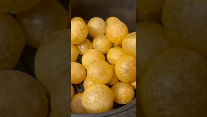 Tried Golgappe in air Fryer 😋||#golgappa #panipuri #recipe #cooking#shortsfeed #foodie #food#shorts