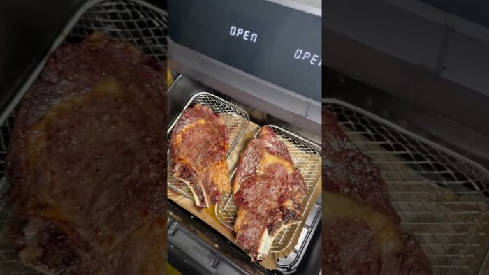 Truco viral  Chuletones en airfryer 🥩 #receta #airfryer #chuleton #viral