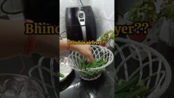 airfryer episode 17: bhindi masala in air fryer #shortsfeed