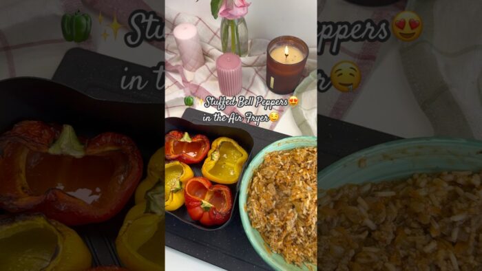 #airfryer #stuffedpeppers #quickdinner #easyrecipes #фаршированныеперцы #рецепты #ужин #food #recipe