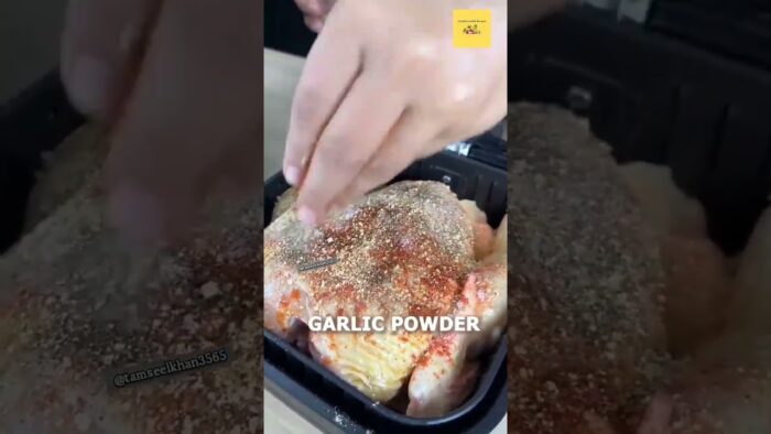 delicious chicken in air fryer roasted #recipe #viralvideo #trending #youtubeshorts #ytshorts