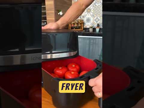 what happens when you air fry tomatoes like this… 😱🍅 #recipe #foodie