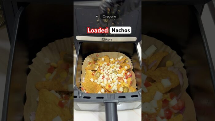 ASMR Loaded Nachos recipe in an Air Fryer #asmr #airfryer #nachos