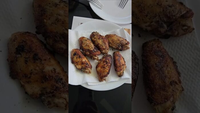 Air Fryer Fried Chicken Garlic, Black Pepper – Home made Lunch/Dinner #shorts