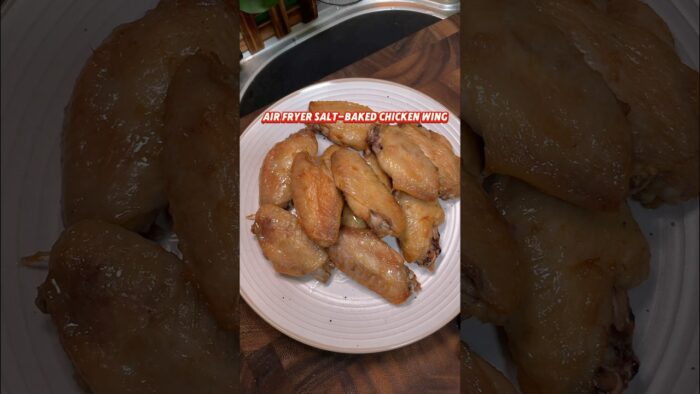 Air Fryer Salt-Baked Chicken Wing #easyrecipe #simplerecipe #chickenwings #chinesecuisine #recipe