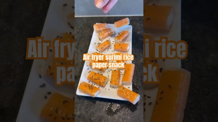 Air fryer surimi rice paper snack #airfryerrecipes #surimi #ricepaper #snacks ck