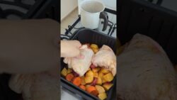 Almuerzo en la Airfryer #facil #comidasaludable #rapido #polloyverdura #airfryer #cocina