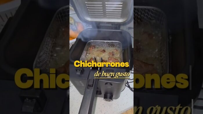 Chicharrones en freidora, ricos, sabrosos y crujientes. #chicharrones #comida #receta