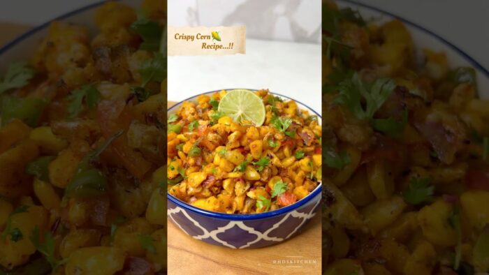 Crispy Corn Recipe🌽 | Airfried Crispy Corn | Quick & Easy Snack | #shorts #viralvideo #crispycorn