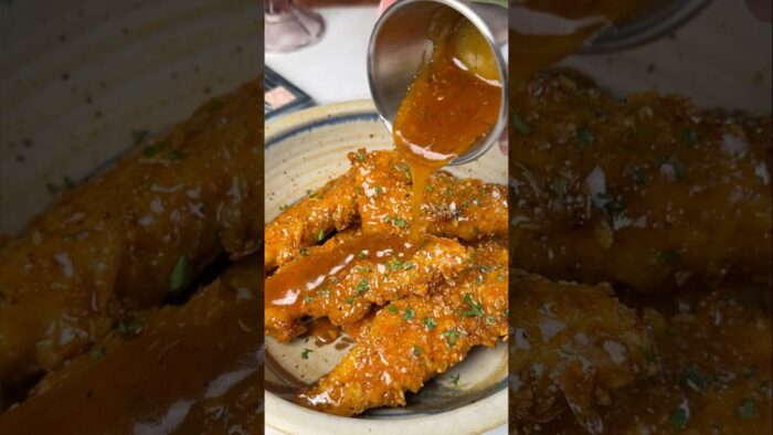 Crispy honey Cajun chicken tenders #recipe #dinneridea #airfryer #friedchicken