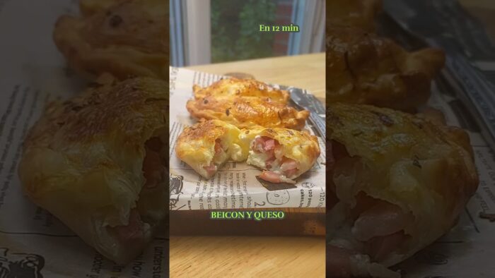 👌Delicioso, rapido y facil. #airfryer #bacon #recetafácil #empanadillas