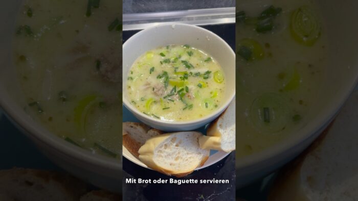 Einfache Käse Porree Suppe aus dem Thermomix Rezept #thermomix #delicious Anleitung #rezeptidee