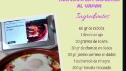 Huevos a la flamenca al vapor con Thermomix.