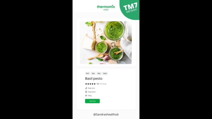 I made this delicious Basil Pesto with the new Thermomix TM7. #Thermomix #TM7