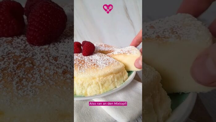 Japanischer Wolkenkuchen aus dem Thermomix® 🍰☁️ | Luftiger Frischkäsekuchen im Wasserbad