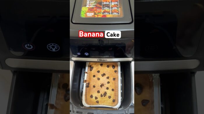 No Oven Needed! Air Fryer Banana Cake Recipe 🍌 🍰