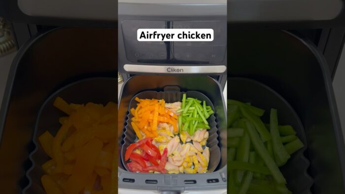 No tension less work enjoy your weekend #airfryer boneless chicken recipe with lots of veggies