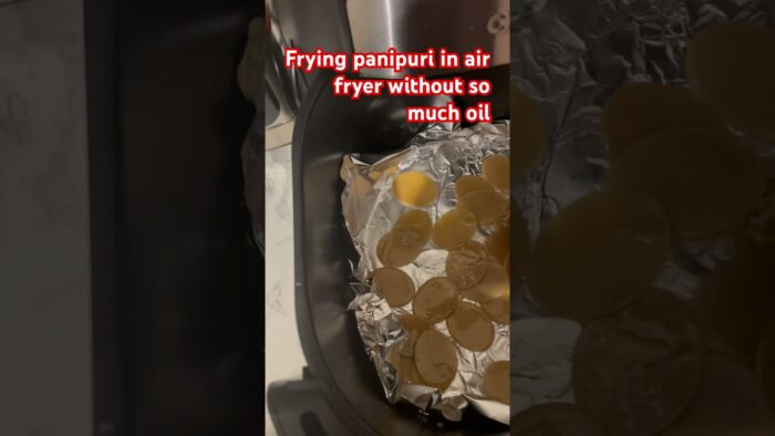 Panipuri in air fryer 💯 #youtubeshorts #recipe #airfryerrecipes