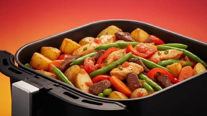 Papas, carne y verduras en una sola olla: una cena económica en freidora de aire vs. en la estufa…
