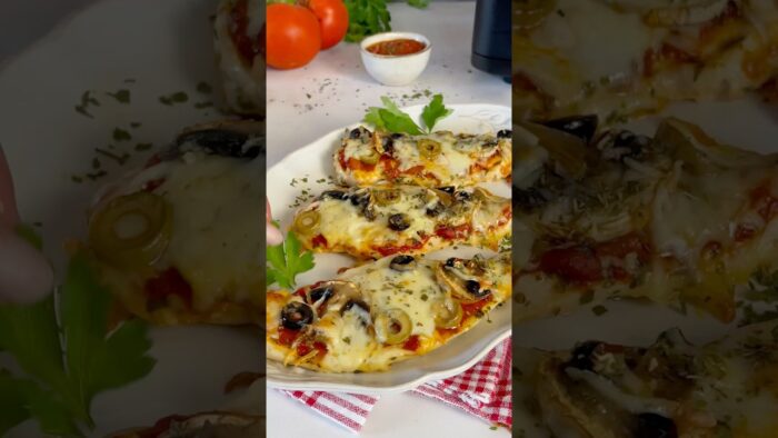 Parece pizza… mas é frango!Sem massa, sem complicações, em apenas 15 minutos. Receita nos 3…