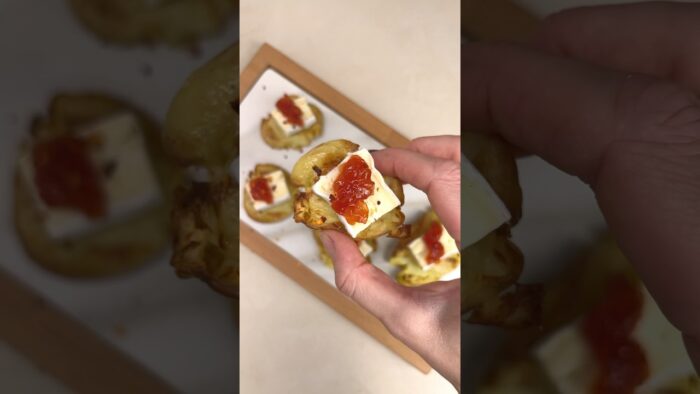 Patatas crujientes con queso en airfryer