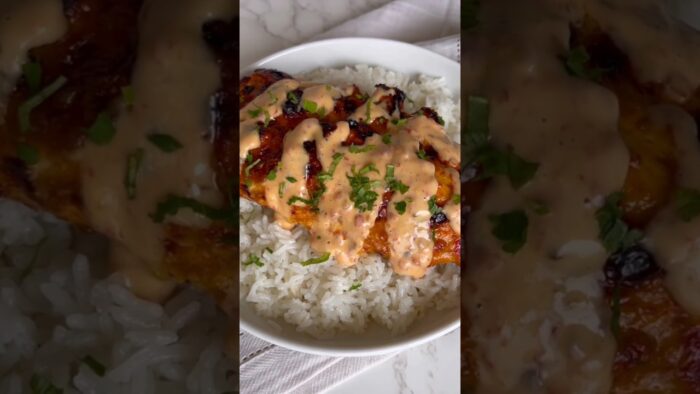 Pechuga de pollo bang bang en freidora de aire #deliciosa #receta #platosdepollo