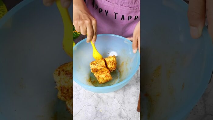 Peri Peri Corn on the Cob in Air Fryer! 🌽🔥| Rate it Out of 10 #recipe #food #cooking #shorts