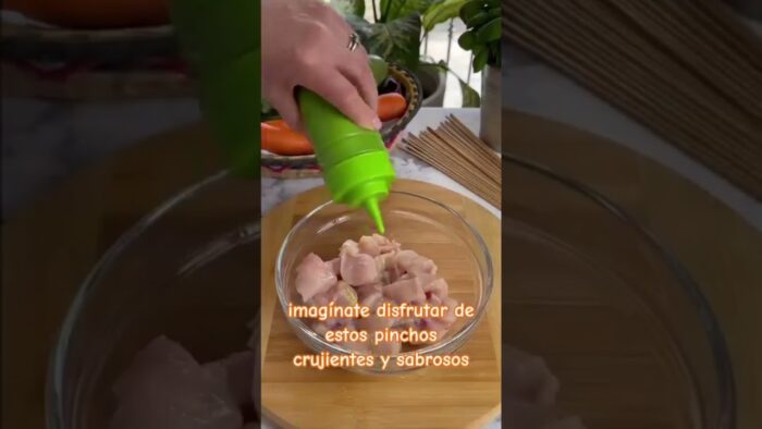 Pinchos de zucchini con pollo en airfryer! #airfryer #recetas #shorts