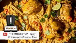 Pollo picante con arroz con coco – Thermomix TM7
