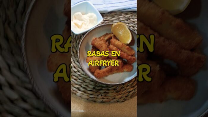 RECETA EN AIRFRYER: RABAS CONGELADAS🦑 QUEDAN PERFECTAS👌#shorts #airfryer #comida #recetas #cocina