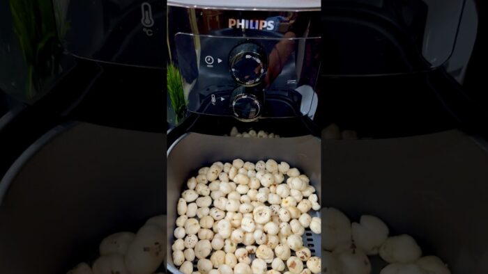 Roasted Makhana In Air Fryer | Makhana Instant Snacks#shorts #recipe #food #trending #jyotiskitchen