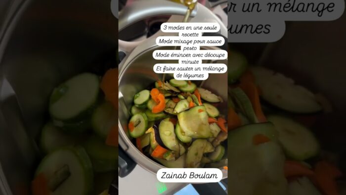 Salade de légumes sautés et sauce pesto #thermomix #recettefacile #shorts