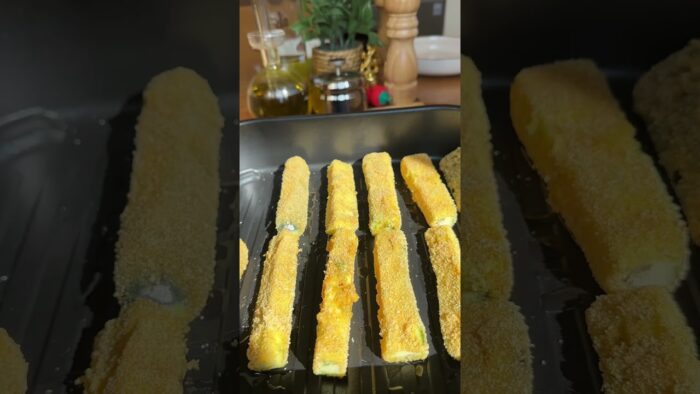 Simple, Tasty, Crispy Zucchini Sticks in the Air Fryer #food #recipe #asmrcooking