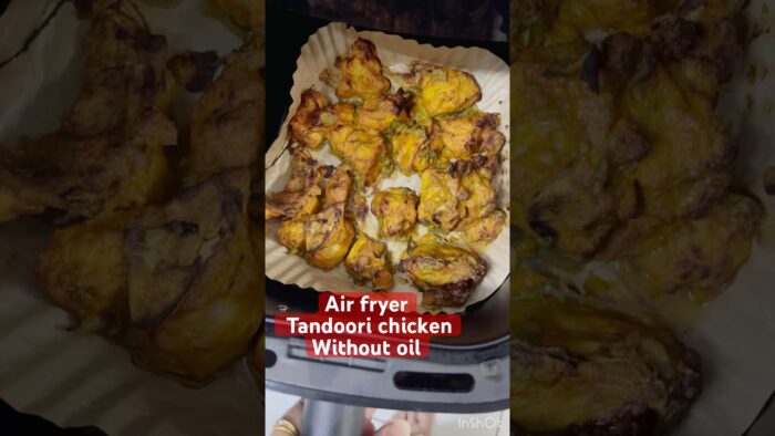Tandoori chicken recipe without oil in Air fryer #airfryerrecipes #withoutoil #tandoori #chicken