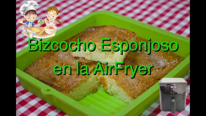 Te enseño una receta de bizcocho esponjoso en la freidora de aire, más rico imposible 😋😋😋😋😋