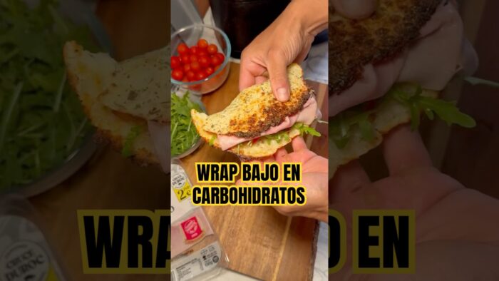 Wrap bajo en carbos🌮 #wrapsaludable #comidasana #recetasfit #bajocarbohidratos #airfryer
