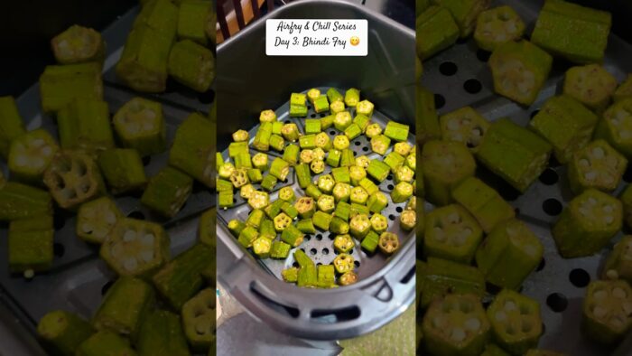 #bhindifry #airfryer #lessoilcooking #shortsfeed #shortsviral #recipe #quickrecipe #airfryerrecipes