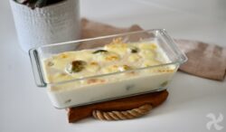 Coles de Bruselas al horno con bechamel y mozzarella