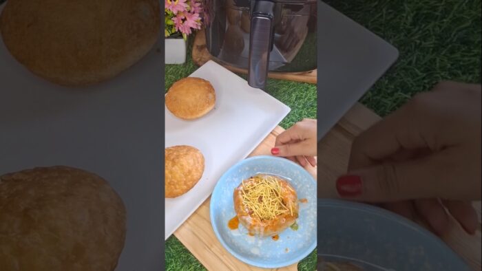 halwayi style mung daal Dahi kachori in air fryer,A crispy twist,#shots #shortvideos #recipe #viral