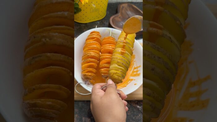#shorts trending spiral potato recipe no oil #shortsfeed #food #airfryerrecipes #airfryer