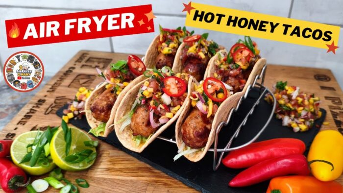 ¡Explosión de sabor! Receta de tacos de salchicha con miel picante en freidora de aire